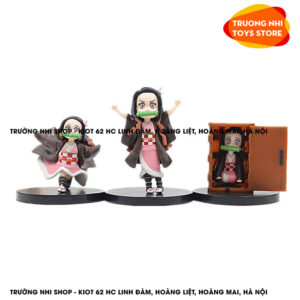 (LẺ) SET 5 Nezuko 7cm Thanh gươm diệt quỷ - Mô hình Kimetsu no Yaiba