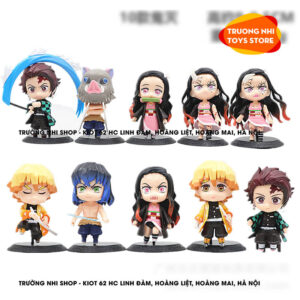 (LẺ) SET 10  nhân vật Thanh gươm diệt quỷ 10cm - Mô hình Kimetsu no Yaiba