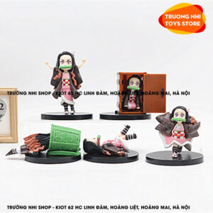 (LẺ) SET 5 Nezuko 7cm Thanh gươm diệt quỷ - Mô hình Kimetsu no Yaiba