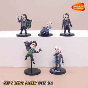 (LẺ) SET 5 Joker trong DARK KNIGHT 6cm - Mô hình DC - MARVEL