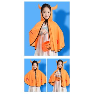 Áo choàng tiểu quỷ dễ thương, áo choàng có mũ chùm đầu Halloween