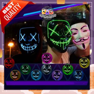 Mặt nạ hacker phát sáng hóa trang halloween